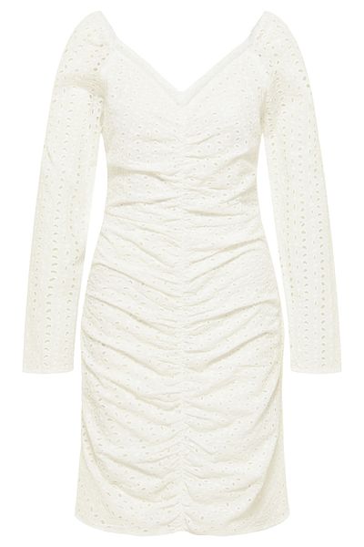 Faina Kleid mit Lochstickerei