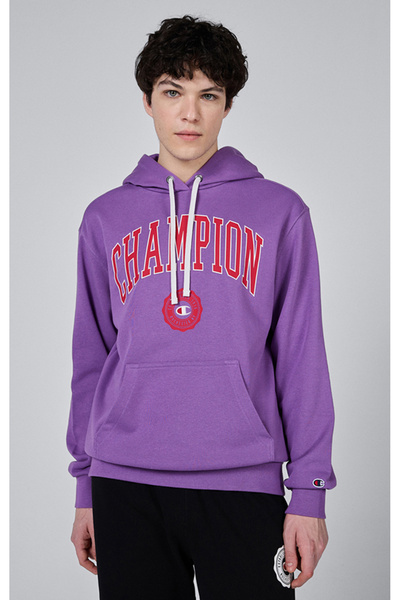 Champion Bookstore Hooded Sweatshirt Mor Erkek Kapüşonlu Sweatshirt-219830-VS016