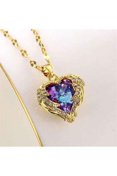 Köstebek Gold Talisman Heart Necklace