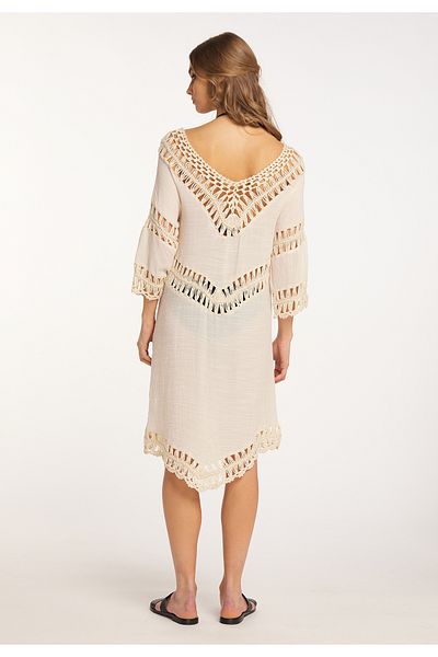IZIA Tunika-Kleid Mini mit Häkelpart