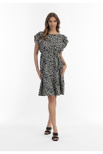 Faina Midikleid mit Leoprint