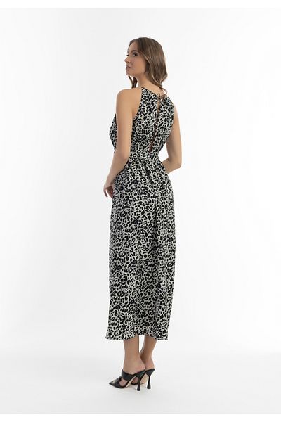 Faina Maxikleid mit Leoprint