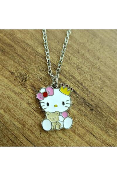 Köstebek Crowned Hello Kitty And Teddy Kolye