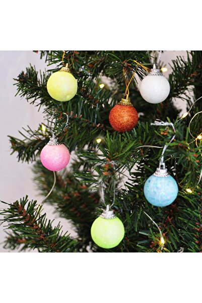 Kikajoy كرات زينة شجرة عيد الميلاد من سيملي أسورتي، 12 قطعة - 3 سم -