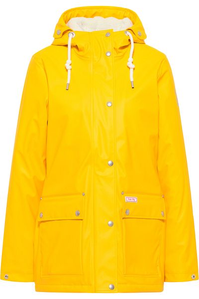 myMo Regenjacke Mit Faux-fur Innenfutter
