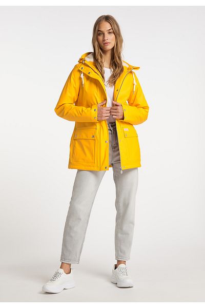 myMo Regenjacke Mit Faux-fur Innenfutter