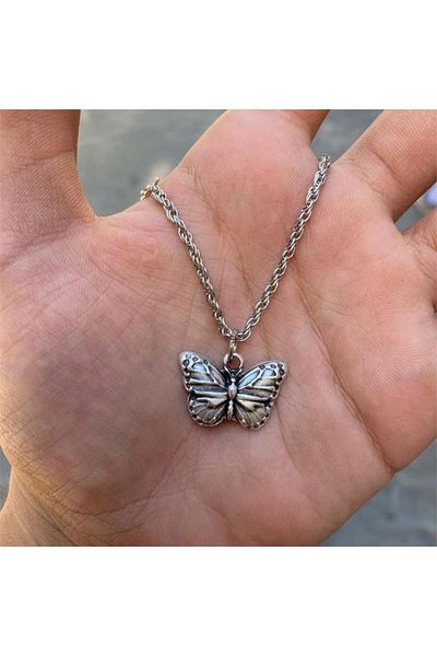 Köstebek Basic Butterfly Chain Necklace