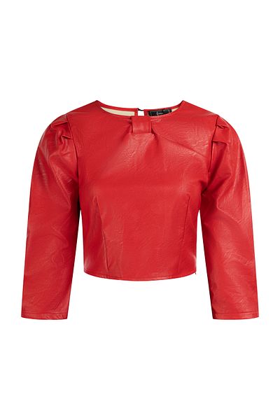 Faina Kunstleder Bluse