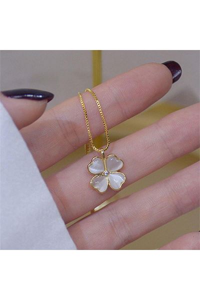 Köstebek New Gold Clover Necklace