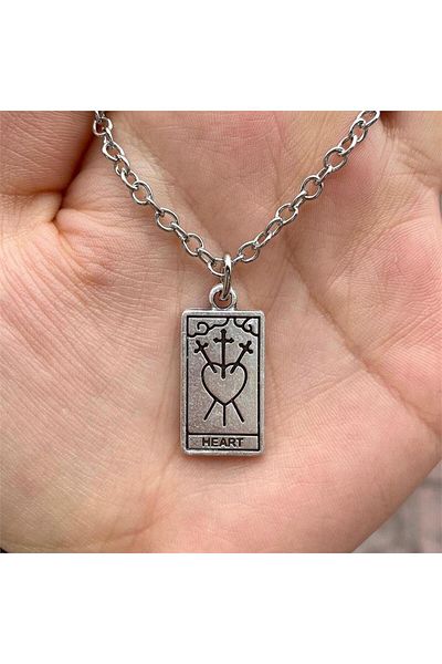 Köstebek Heart Frame Chain Necklace