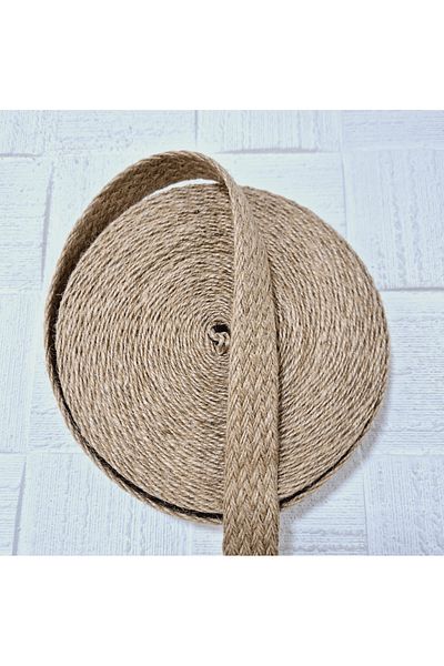 Prestij Boncuk 10 Meters Knitted Jute Ribbon Ribbon - 2.5 cm Jute Rope Kendir