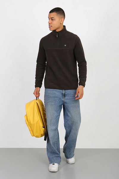 UOMOPARK 6001 Regular Fit Anti-Pilling Anti-Pilling Bato Collar Winter ανδρικό φλις