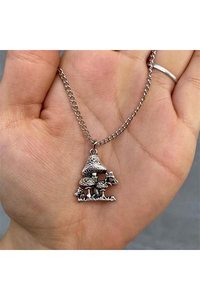 Köstebek Spotted Mushrooms Family Chain Necklace