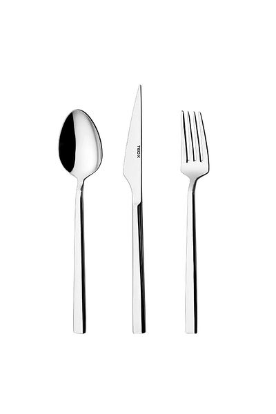 TEC-X Eva 84 Piece Knife and Spoon Set - With Storage Container Gift