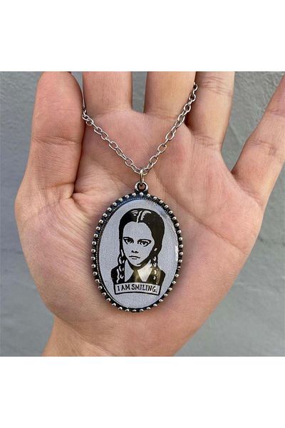 Köstebek Wednesday - I Am Smiling Locket Necklace
