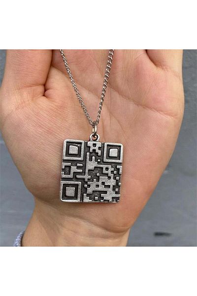 Köstebek Qr Qr Code Chain Necklace