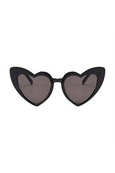 Köstebek Black Heart Rimmed Design Cat Eye Sunglasses