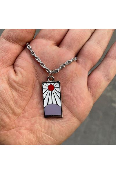 Köstebek Anime Demon Slayer: Kimetsu No Yaiba Tanjiro New Chain Necklace
