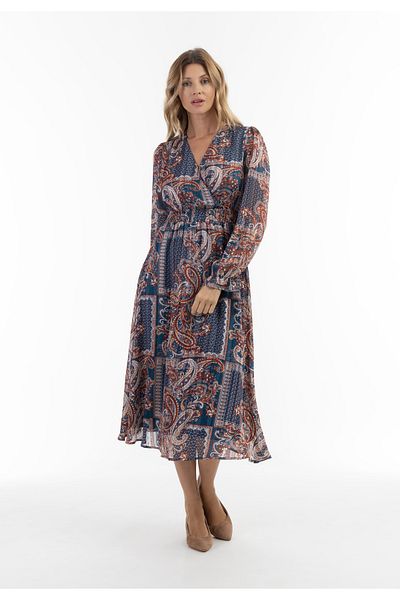 USHA Maxikleid Mit Paisley-print