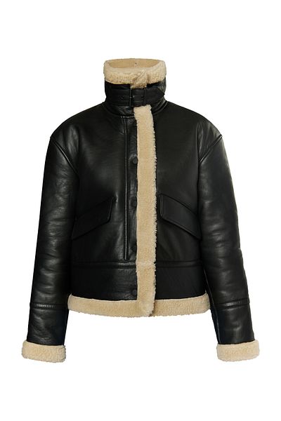 Dreimaster Lederjacke Aus Shearling