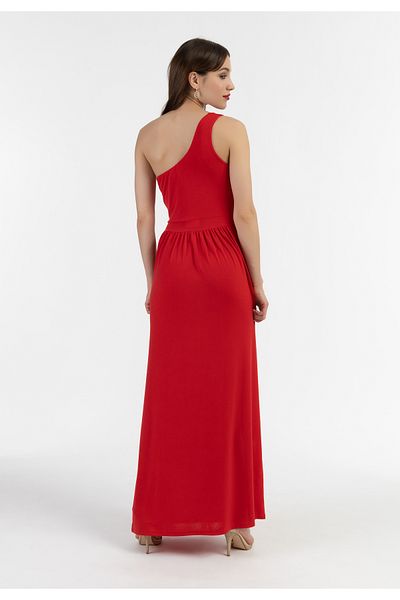 Faina Langes Kleid mit einer Schulter
