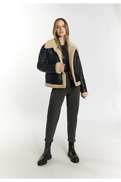 Dreimaster Lederjacke Aus Shearling