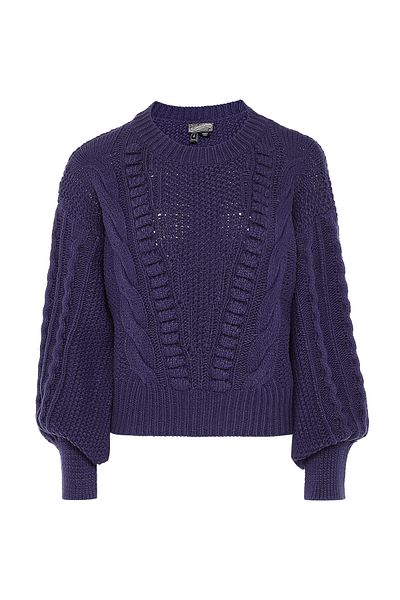 Dreimaster Pullover Mit Zopfstrick