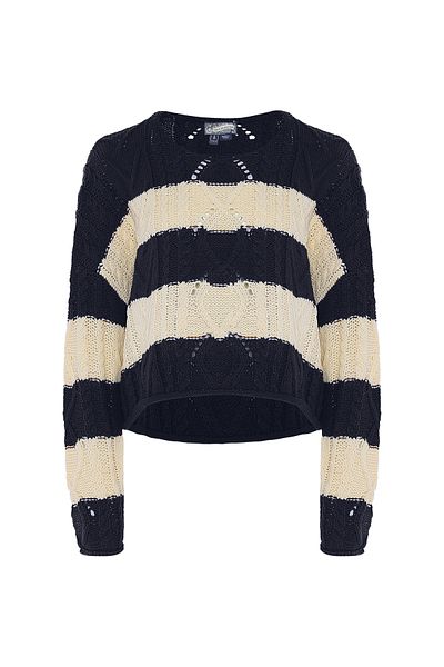 Dreimaster Pullover Mit Streifen