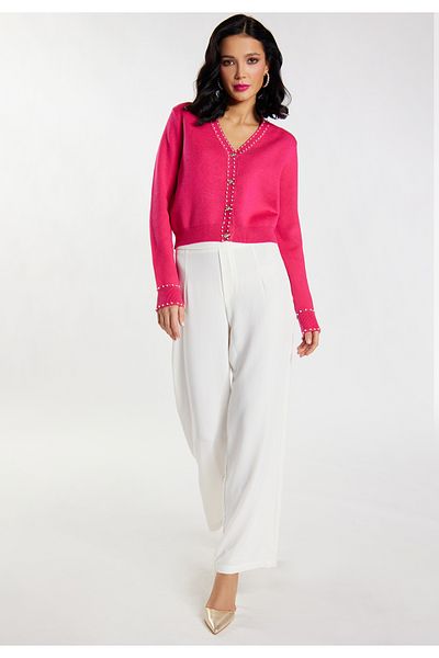 Faina Strickjacke mit Perlen