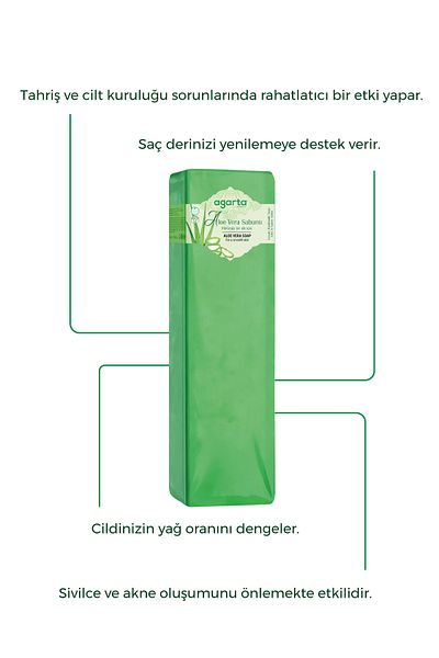 Agarta aloe Vera Natural Handmade Soap - 1400 gr