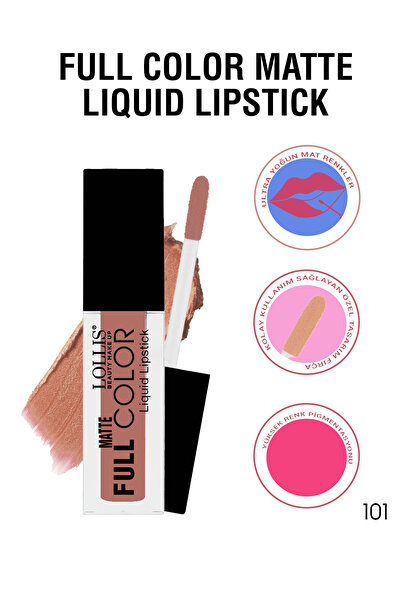 Lollis Matte Full Color Lipstick 101 / Mat Likit Ruj 101