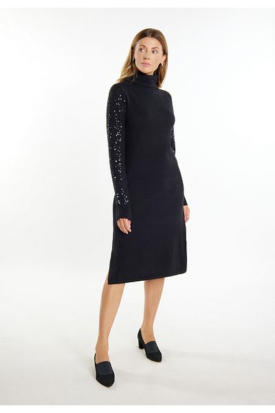 usha black label BLACK LABEL Strickkleid mit Pailletten nowles