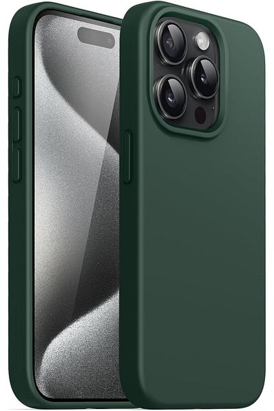 Fibaks حافظة متوافقة مع هاتف Apple Iphone 15 Pro، غطاء حماية من السيليكون السائل الناعم الناعم للكاميرا