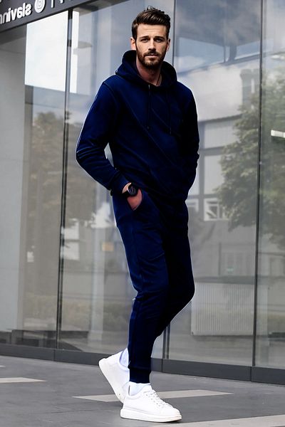 BayBayan Ανδρικό φούτερ Jogger Σετ αθλητική φόρμα με ελαστικά πόδια