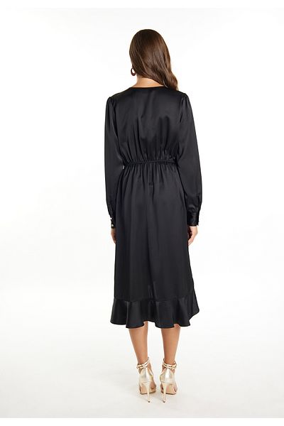 Faina Midi Langarmkleid