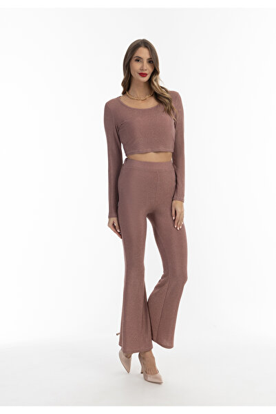 Faina Cropped Jersey-Top