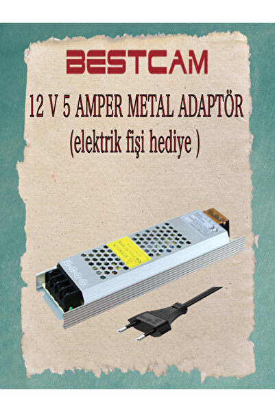 12 V 5 Amper Metal Adaptör Elektrik Fişi Hediye