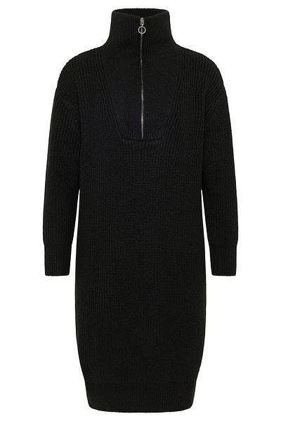 Dreimaster Strick Langarmkleid Midi