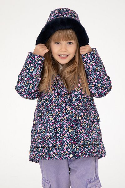 U.S. Polo Assn. Girl's Navy Blue Coat 50291483 -Vr033