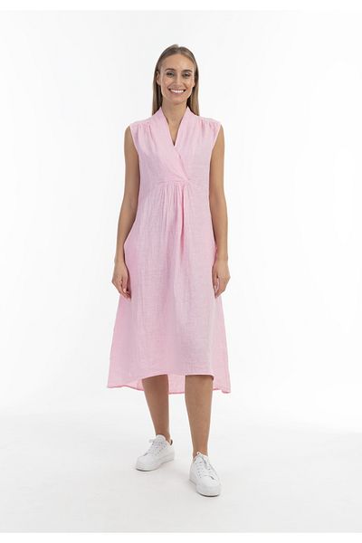 RISA Midikleid Aus Leinen