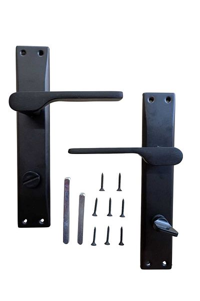 KAİZEN Black Mirrored Alara Door Handle - Wc-Bathroom Left Hand