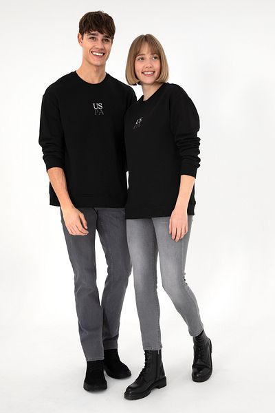 U.S. Polo Assn. Men's Black Basic Sweatshirt 50293420 -Vr046
