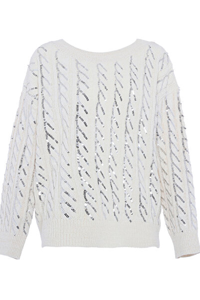 Faina Strickpullover mit Pailletten