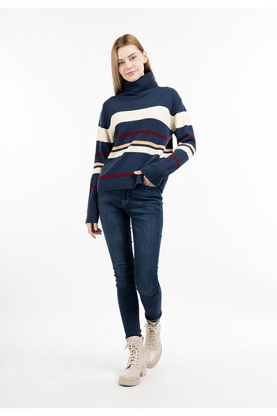 Dreimaster Strick Rollkragenpullover