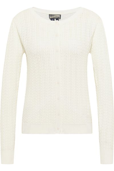 Dreimaster Cardigan Aus Ajourstrick