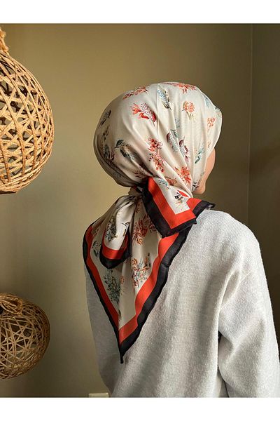 JAWEL ŞAL Jawel-Soft-Digital-Cotton-Scarf