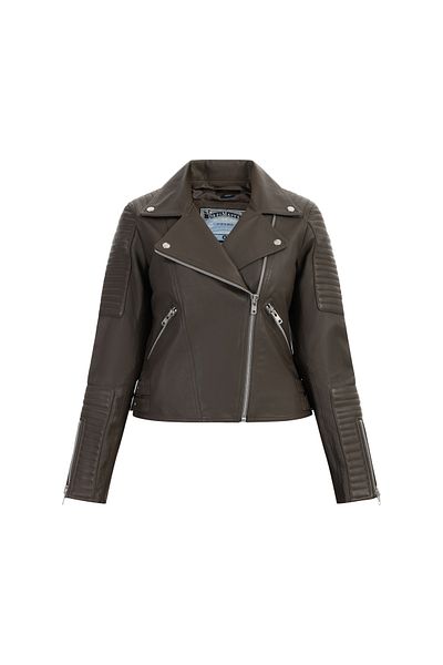 Dreimaster Bikerjacke Aus Leder