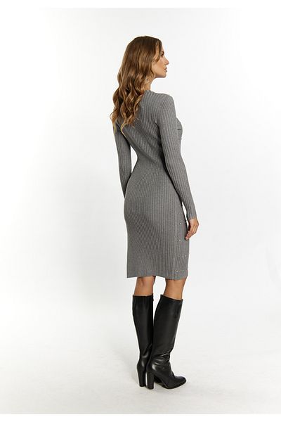 Faina Rippstrickkleid mit Strass-Steinen
