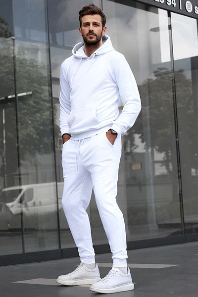 BayBayan Ανδρικό φούτερ Jogger Σετ αθλητική φόρμα με ελαστικά πόδια