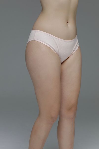 MİSTİRİK Chiloți sport model Taranto cu talie înaltă, cu țesătură moale și elastică, culoare roz deschis
